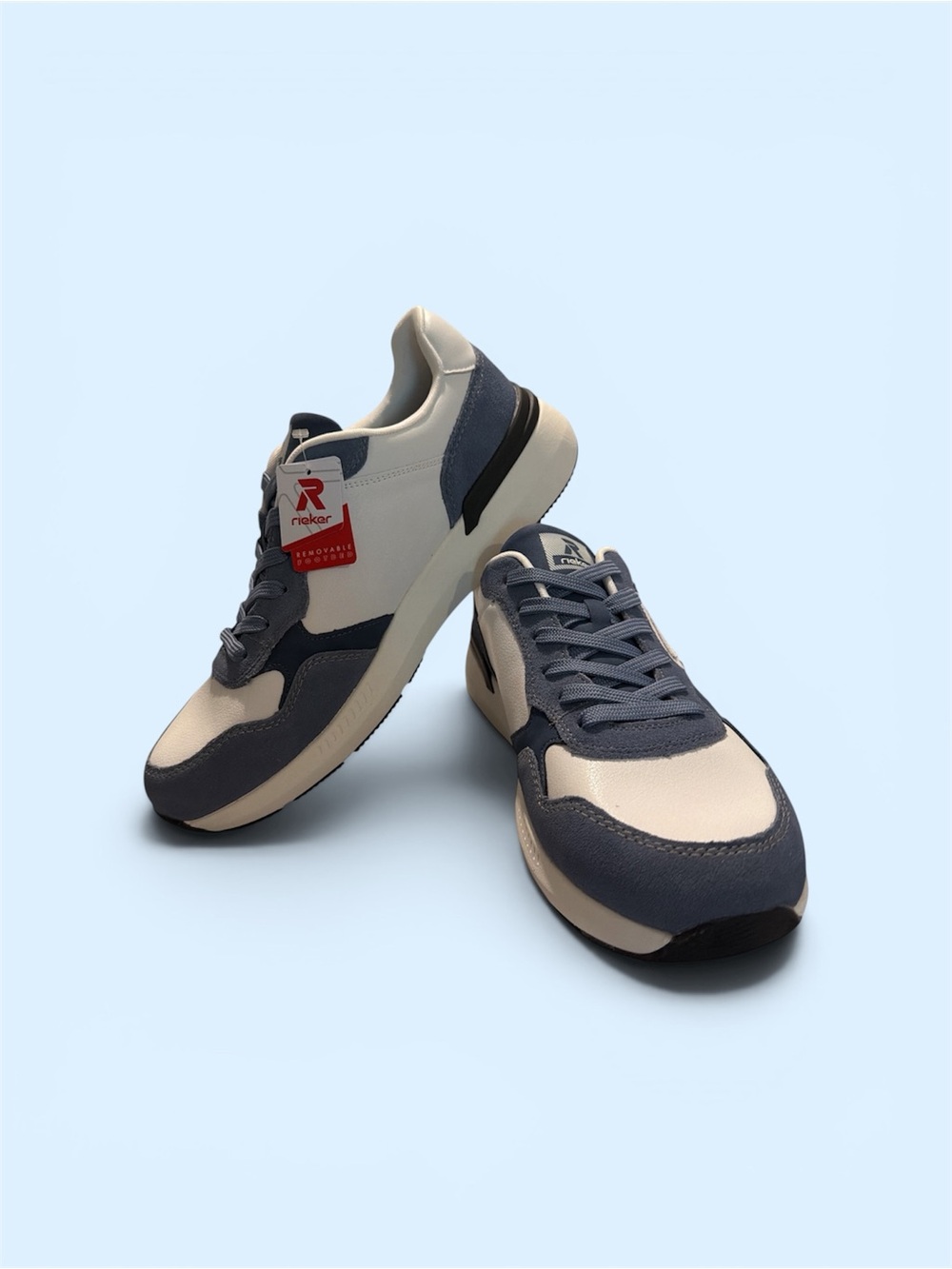 Rieker Two-Tone Navy and Cream Athletic Sneakers
